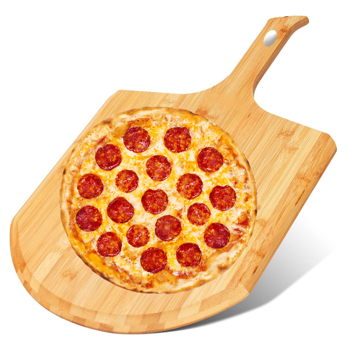 14" Bamboo Pizza Peel & Serving Board