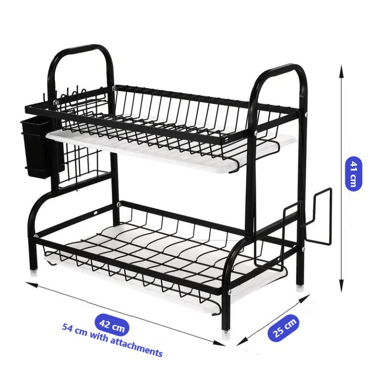 2-Tier Sink Dish Drainer Rack
