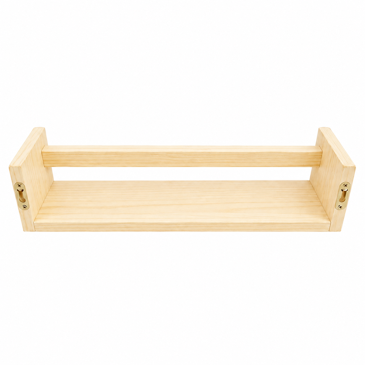 Nursery Floating Book Shelves Natural Wood 42cm - Set of 2
