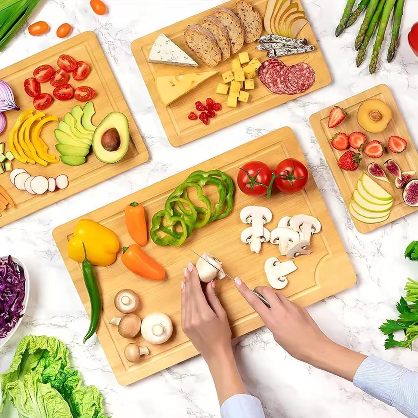 Bamboo Chopping Board Set of 3 Piece