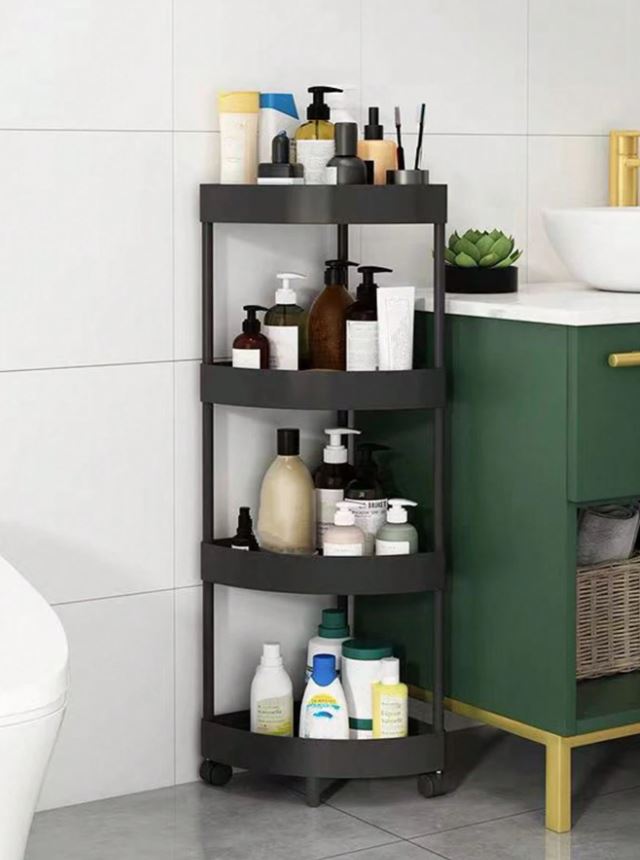 4-Tier Triangle Corner Trolley