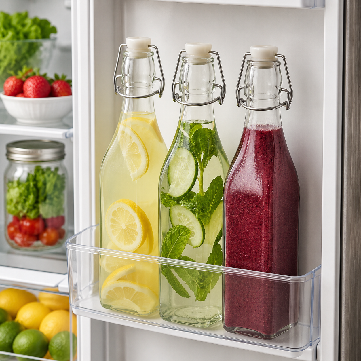 Clip Top Preserve Bottles 500ml - Set of 6