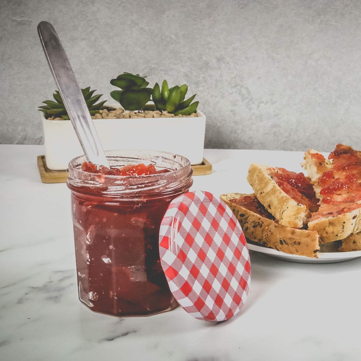 Wide Mouth Glass Jam Jars 324ml - Set of 12