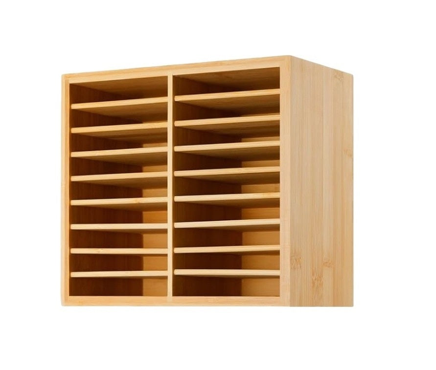 Bamboo Marker Pen Organiser