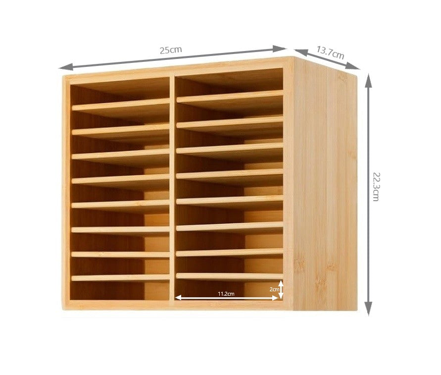 Bamboo Marker Pen Organiser