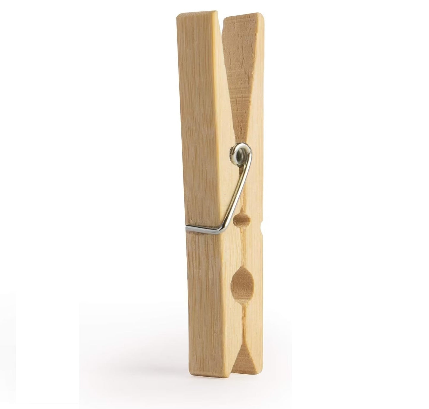 100 Bamboo 9.5cm Wooden Clothes Pegs