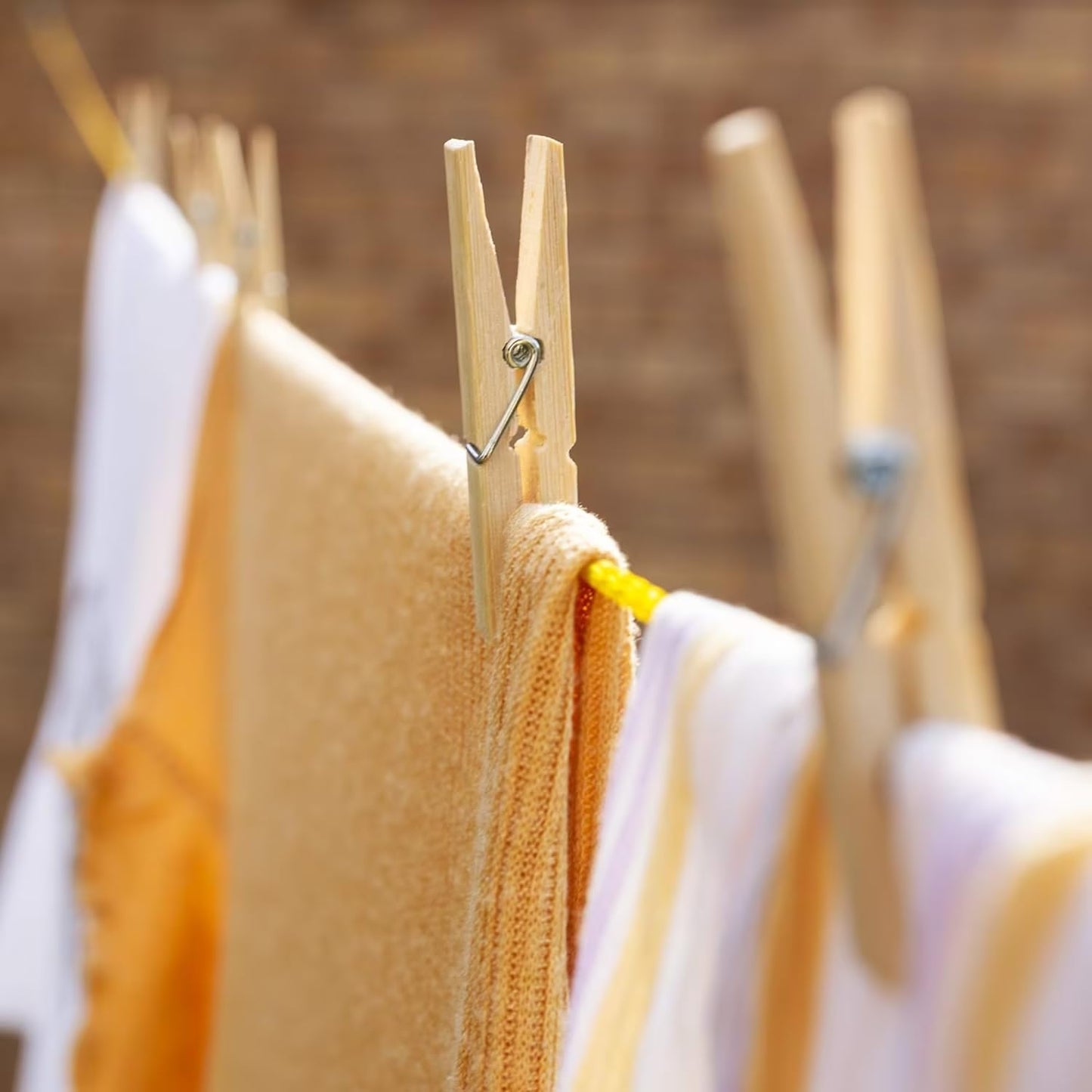 100 Bamboo 9.5cm Wooden Clothes Pegs