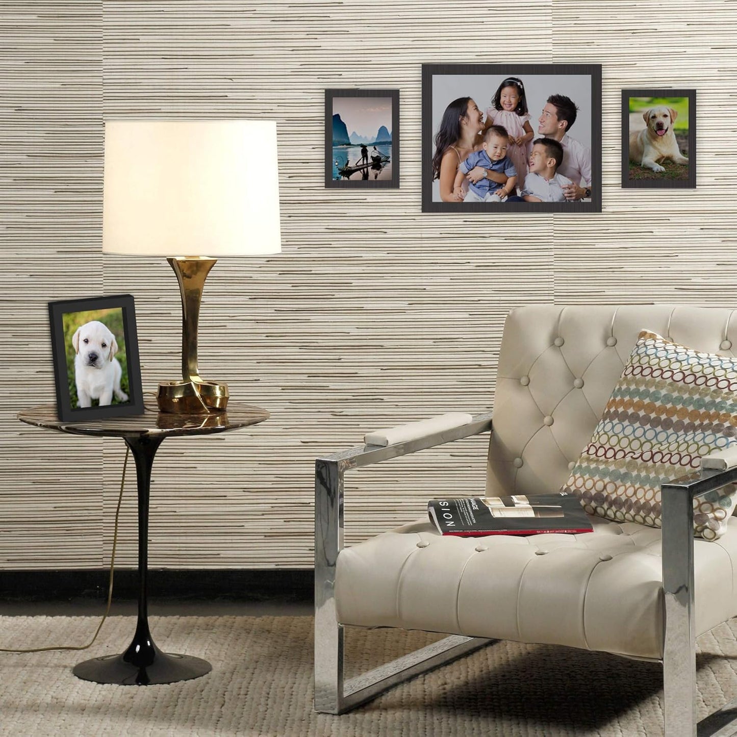 Assorted Photo Frames Set of 10 - Black