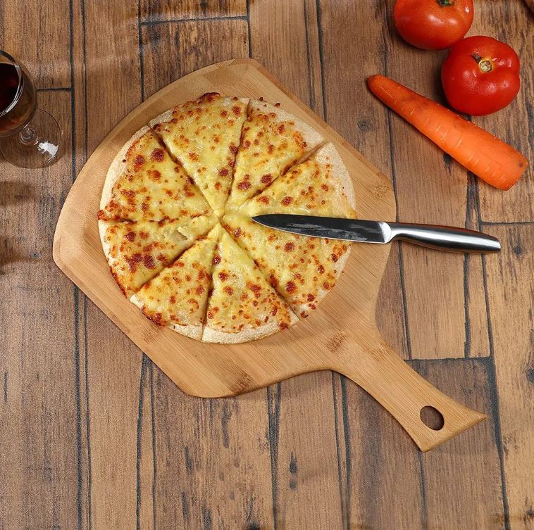 12" Bamboo Pizza Peel & Serving Board