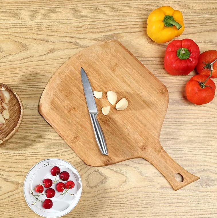12" Bamboo Pizza Peel & Serving Board