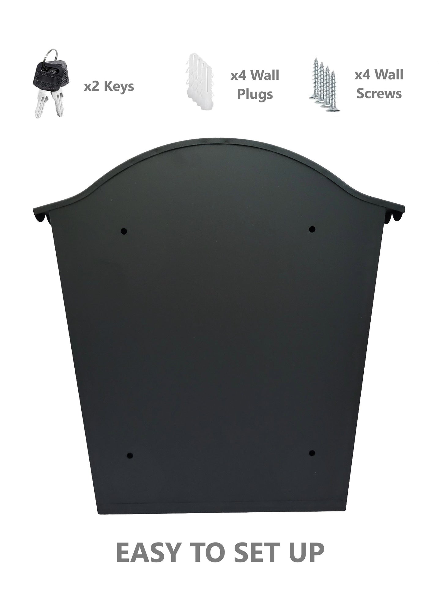 Outdoor Post Box - Matt Black