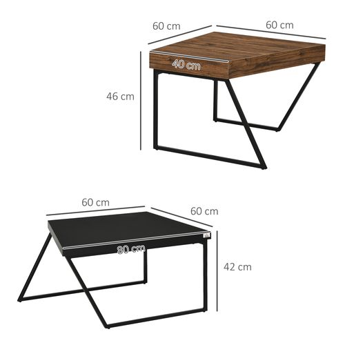 Coffee Table with Steel Frame - Set of 2