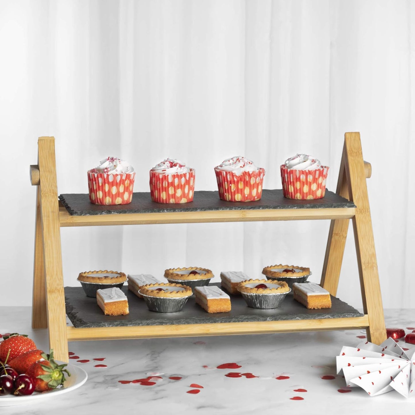 2-Tier Slate Cake Stand