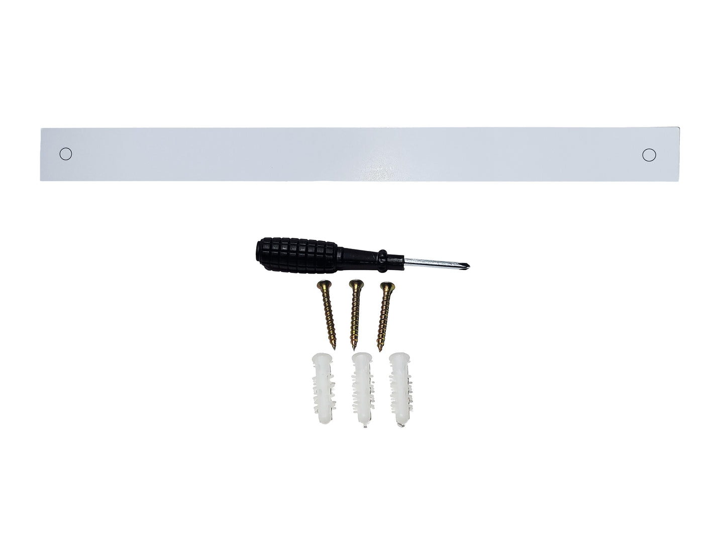 Wall-Mounted Coat Rack with 5 Hidden Hooks - White