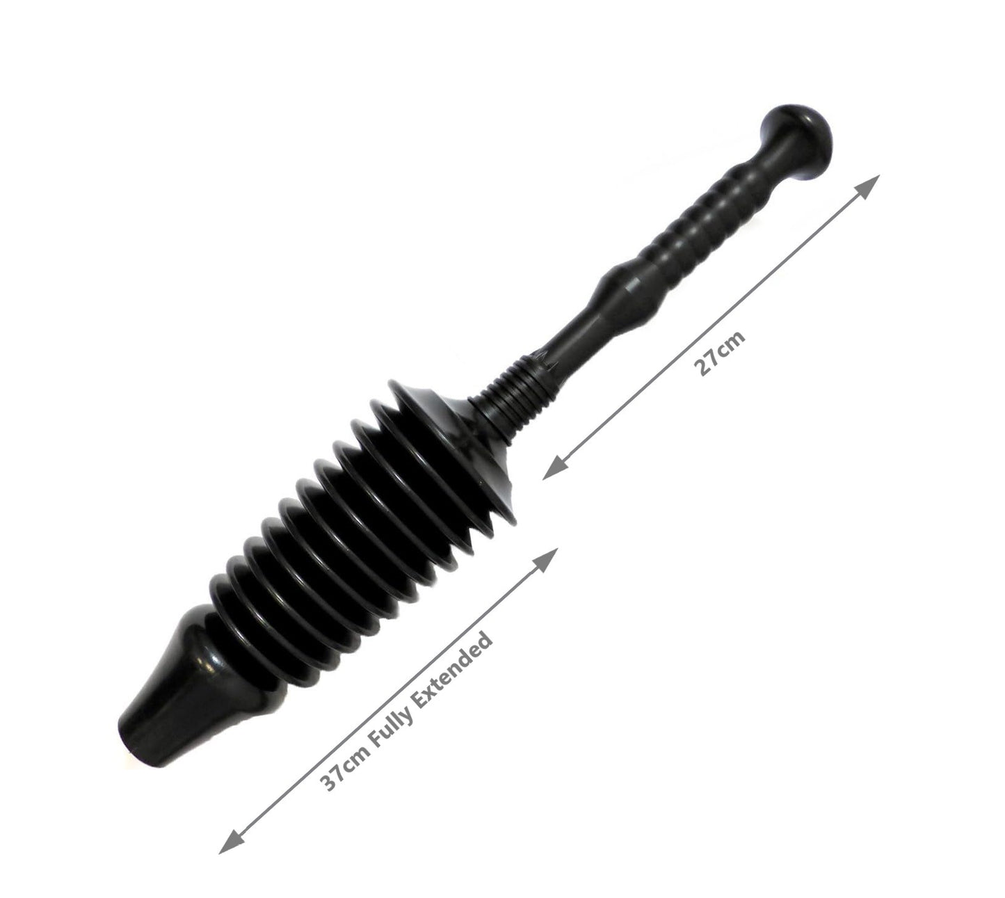 Heavy Duty Flexible Toilet Plunger in Black