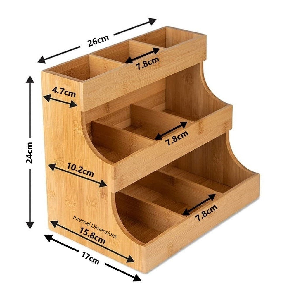 3-Tier Bamboo Tea Organiser
