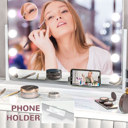 Hollywood Dimmable Lighted Makeup Mirror with Magnifier