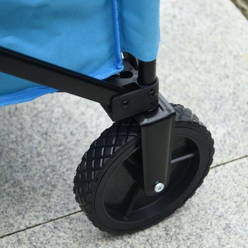 Pull Along Cart Folding Cargo Wagon Trailer Trolley For Beach Garden with Handle