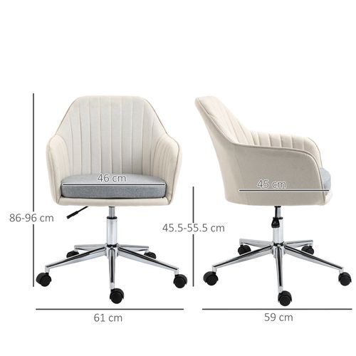 Swivel Desk Chair in Beige