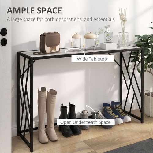 Vintage Sofa Table Metal Frame Console Table for Hallway Living Room