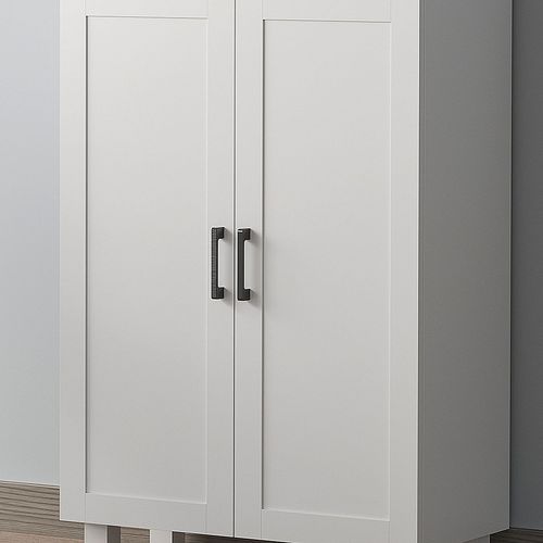 Kitchen Cupboard Storage Cabinet with Drawer, Countertop, White