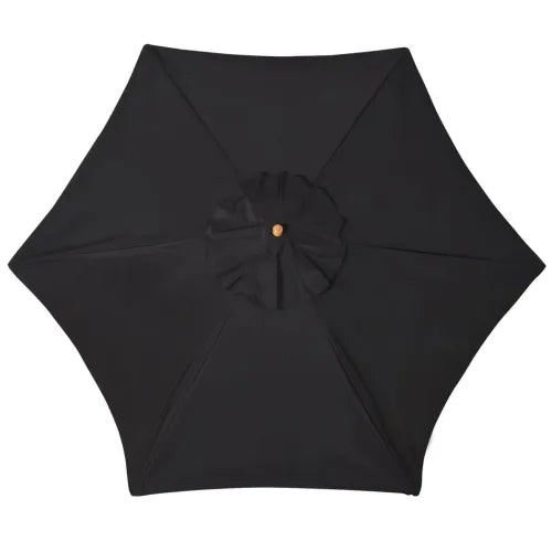 2.5m Wood Garden Parasol in Black