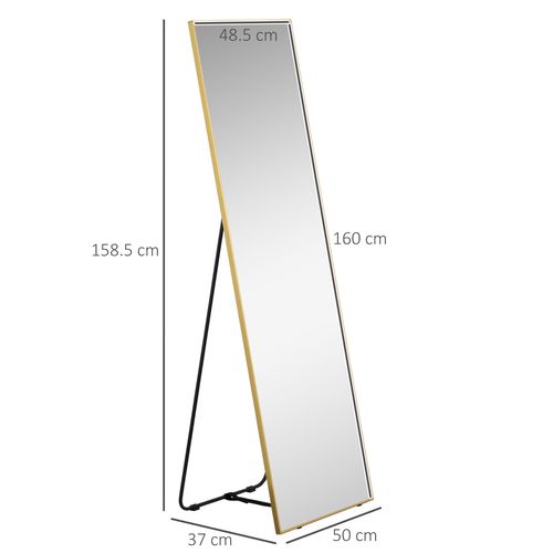 Full Length Mirror Dressing Mirror Wall-Mounted Entryway Gold Frame