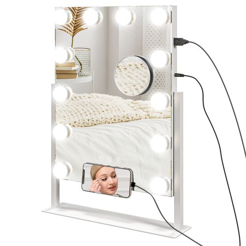 Hollywood Lighted Makeup Mirror with Magnifier