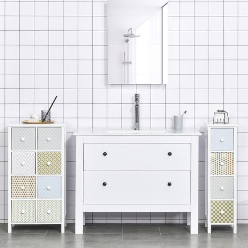 4 Drawer Storage Organiser Unit in White