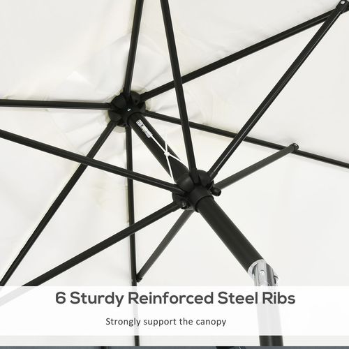 Patio Parasol Canopy 2.4m in White