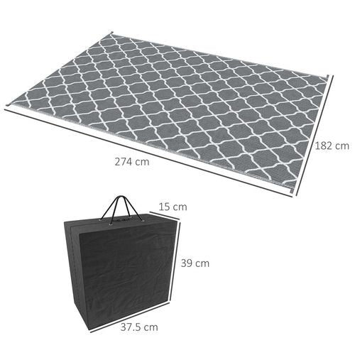 Reversible Outdoor Rug in Grey