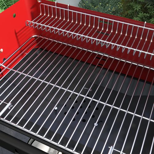 Charcoal Barbecue BBQ Grill Trolley With 5-level Grill Height Ash Catcher