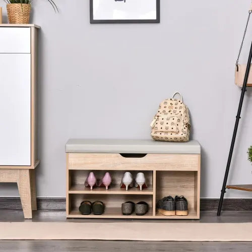 Sit-On Shoe Storage w/ Hidden Compartment