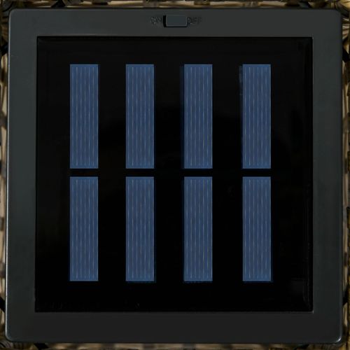 Outdoor Rattan Solar Lantern with Auto On/Off Solar Powered LED Lights