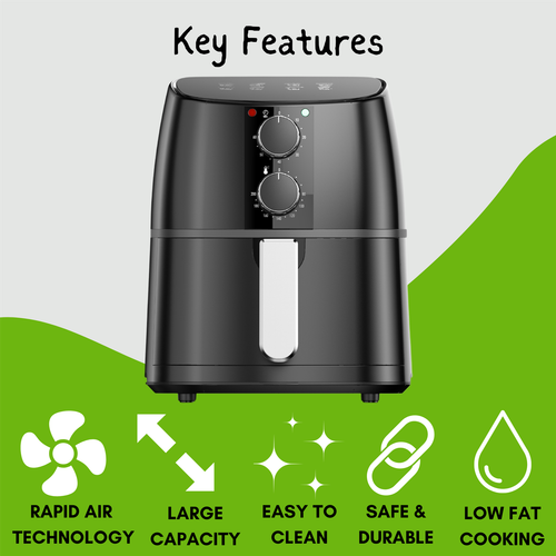 4L Air Fryer With Free Recipe Book