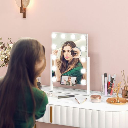 Hollywood Lighted Makeup Mirror with Magnifier