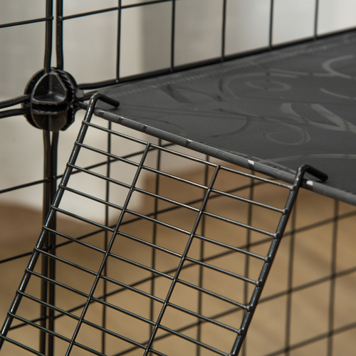 Pet Playpen DIY Small Animal Cage for Rabbit Ferret Chinchilla Guinea Pig - Black