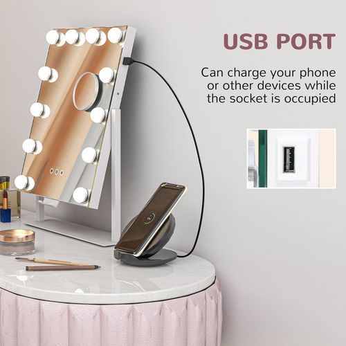 Hollywood Lighted Makeup Mirror with Magnifier