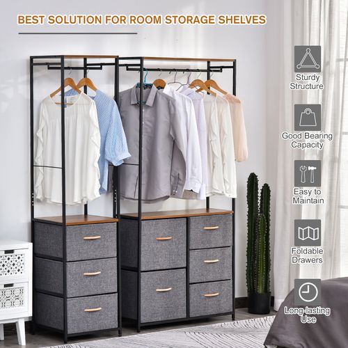 Freestanding Clothes Hanger Storage Unit