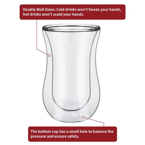 Double Wall Glasses Curve 300ml - Set of 2