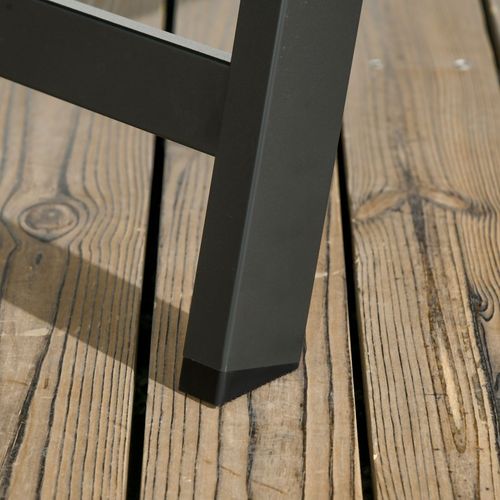 Outdoor Rattan Sun Loungers. 5-Position Backrest & Wheels, Black