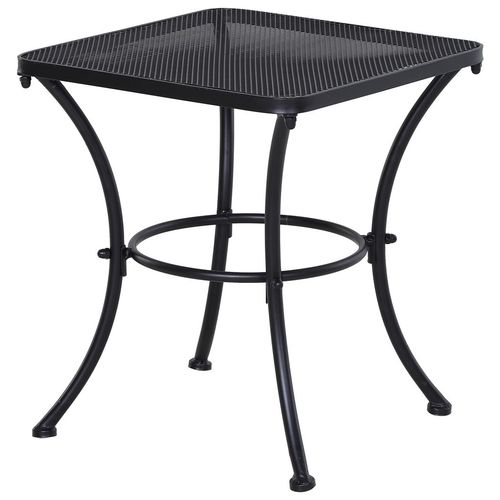 quare Metal Outdoor Patio Table 45cm - Black
