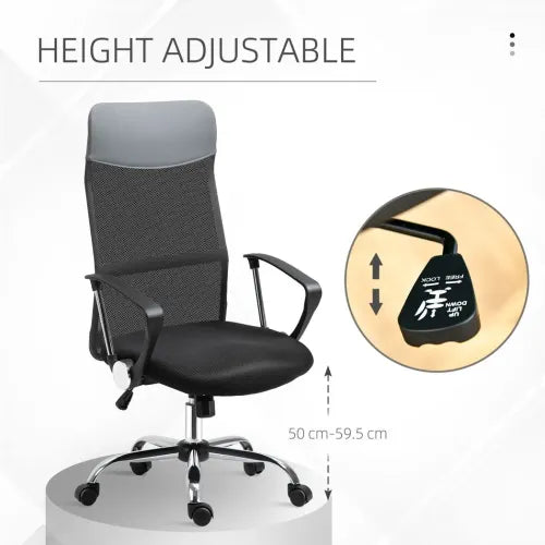 Executive Office Chair High Back Mesh Seat in Black