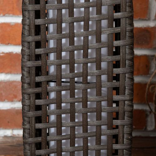 Outdoor Rattan Solar Lantern with Auto On/Off Solar Powered LED Lights