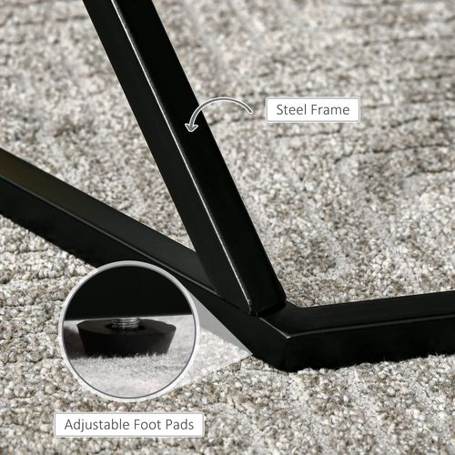 Coffee Table Cocktail Table  High Gloss Marble Top Steel Frame White