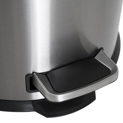 30L Pedal Bin - Black & Silver