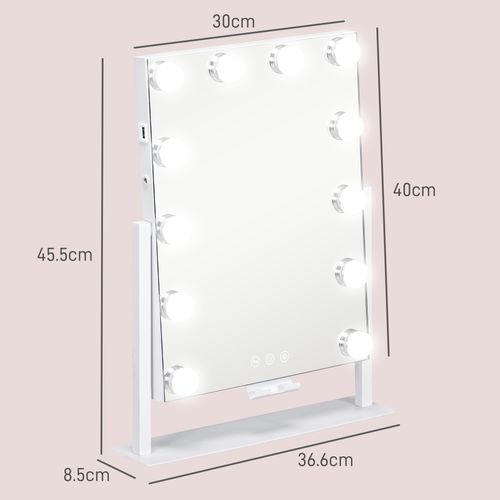 Hollywood Lighted Makeup Mirror with Magnifier