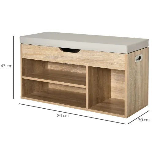 Sit-On Shoe Storage w/ Hidden Compartment