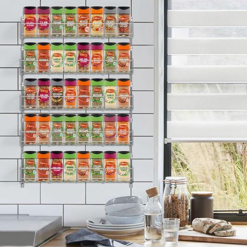 5-Tier Herb and Spice Rack in Silver