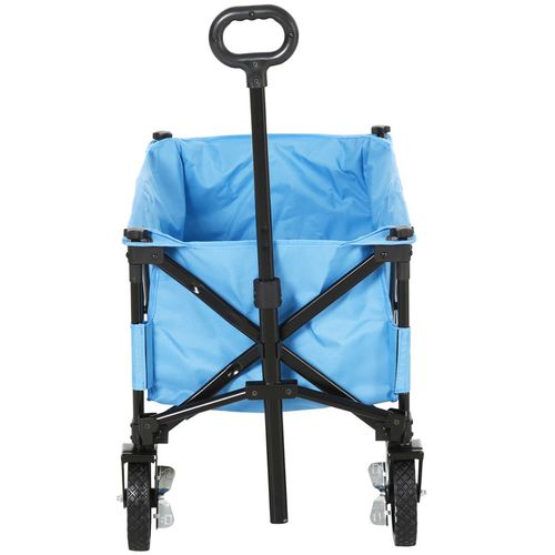 Pull Along Cart Folding Cargo Wagon Trailer Trolley For Beach Garden with Handle